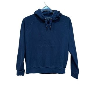 Lauren Ralph Blue Embossed Sweatshirt Top Size Small
